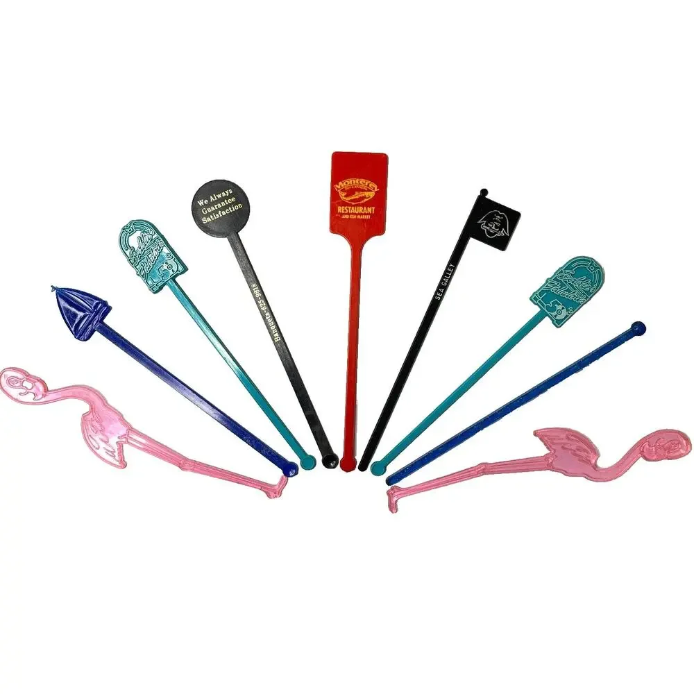 Lot of 9 Vintage Swizzle Sticks 6